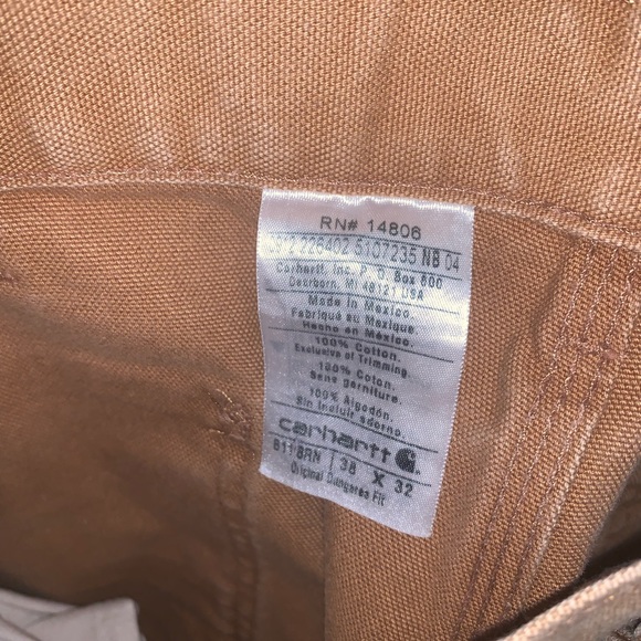 Carhartt workwear canvas denim jeans size 38 x 32 - Picture 5 of 5